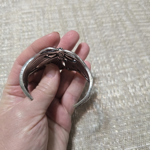 Fossil Silver Moth Cuff Bracelet - Picture 4 of 5